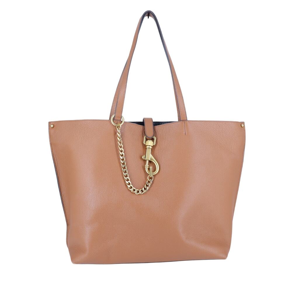 Rebecca Minkoff Megan Tote Caramello Tan Leather Antique Brass Large Bag